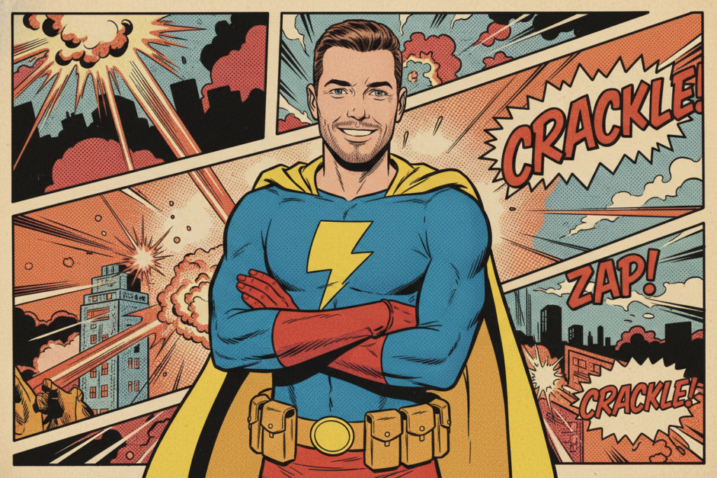 Voorbeeld AI photobooth resultaat - persoon getransformeerd naar middeleeuws ridder